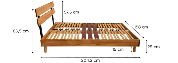 Dimensions pour la taille du lit 160x200cm