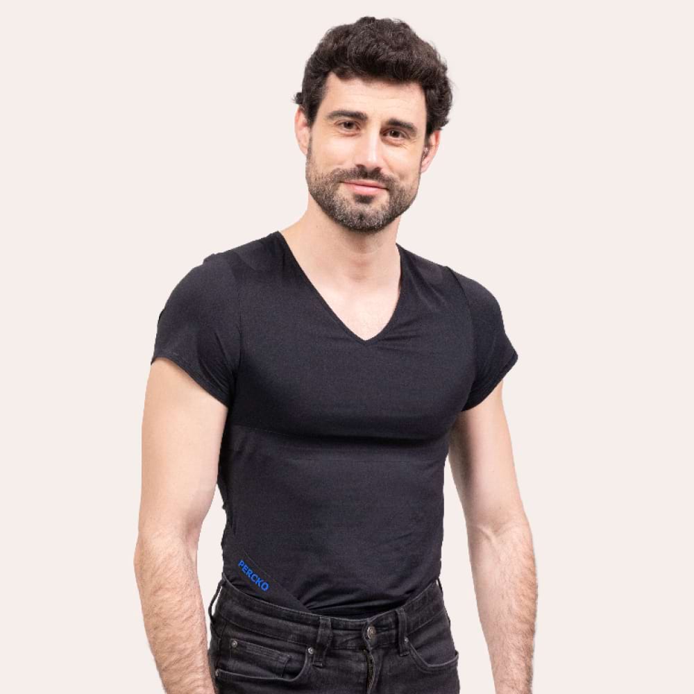 PERCKO — T-shirt discret homme à tenseurs brevetés