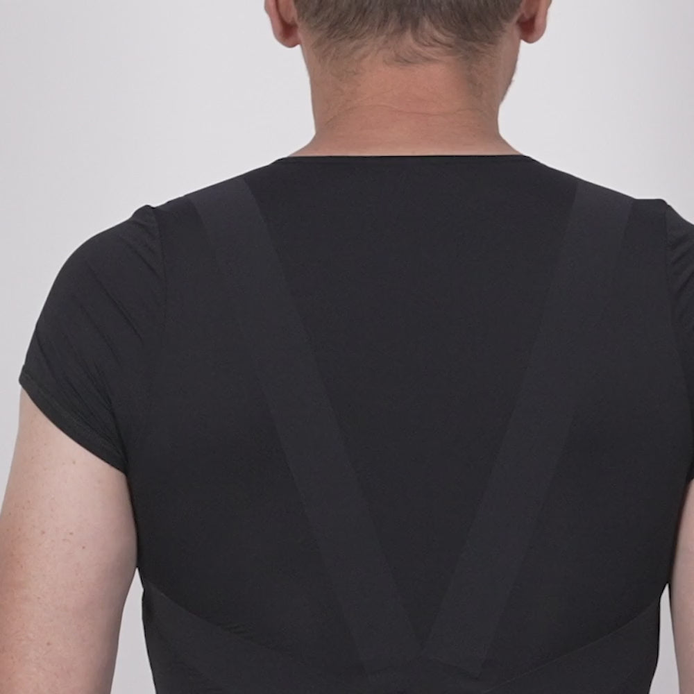 PERCKO — T-shirt discret homme à tenseurs brevetés